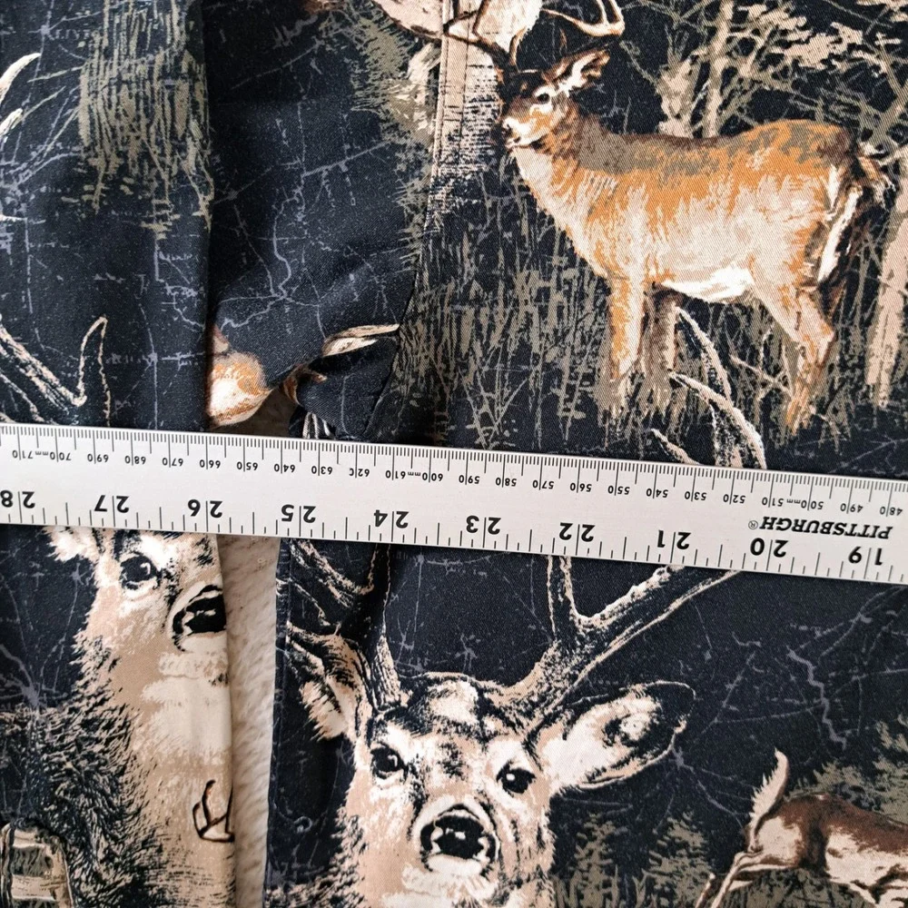 North River Button Down Shirt Mens Size XXL Deer Woodland Long Sleeve